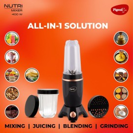 Pigeon Nutri Master 400 Juicer Mixer Grinder(2 Jars, Black)