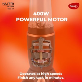 Pigeon Nutri Master 400 Juicer Mixer Grinder(2 Jars, Black)