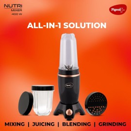 Pigeon Nutri Master 400 Juicer Mixer Grinder(2 Jars, Black)