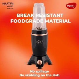 Pigeon Nutri Master 400 Juicer Mixer Grinder(2 Jars, Black)