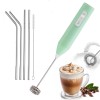 COLLAPSIBLE 50 W Turquoise Hand Blender (Milk Frother Handheld USB, Rechargeable Electric Coffee Beater)