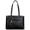 Hyatt Leather Accessories Full-Grain Natural Leather Top-Handle satchel Shoulder tote Bags For Women (Black)