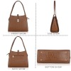 Hyatt Leather Accessories Full-Grain Leather Top-Handle satchels Tote Handbags & Shoulder Sling Bags For Women Office (Chikoo Tan)