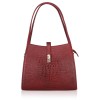 Hyatt Leather Accessories Full-Grain Leather Top-Handle satchels Tote Handbags & Shoulder Sling Bags For Women Office (Maroon)