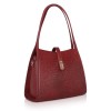 Hyatt Leather Accessories Full-Grain Leather Top-Handle satchels Tote Handbags & Shoulder Sling Bags For Women Office (Maroon)