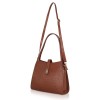 Hyatt Leather Accessories Full-Grain Leather Top-Handle satchels Tote Handbags & Shoulder Sling Bags For Women Office (Tan)