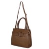 Hyatt Leather Full-Grain Cro Leather Top-Handle satchels Tote Handbags & Shoulder Sling Bags For Women Office (Chikoo Tan)