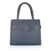 Hyatt Leather Full-Grain Cro Leather Top-Handle satchels Tote Handbags & Shoulder Sling Bags For Women Office (Grey)