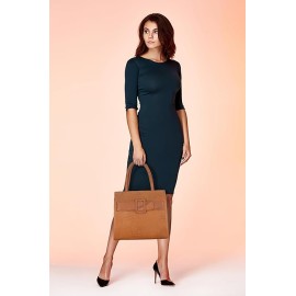 Hyatt Leather Full-Grain Cro Leather Top-Handle satchels Tote Handbags & Shoulder Sling Bags For Women Office (Mango Tan)