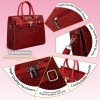 Hyatt Leather Accessories Full-Grain Natural Cro Leather Top-Handle satchel Tote Handbags & Shoulder Sling Bags For Women Office Branded Stylish (Maroon)