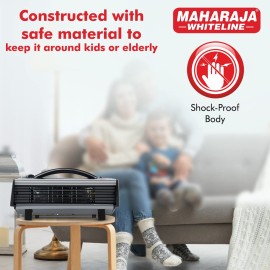 Maharaja Whiteline Flare 2000-Watt Heat Convector Room Heater + Nelkon Nonstick Deep Kadhai Stainless Steel (Large 235 mm)