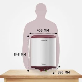 Crompton Versa ASWH-3515 15-Litre 5 Star Rated Storage Water Heater Geyser (White),Wall