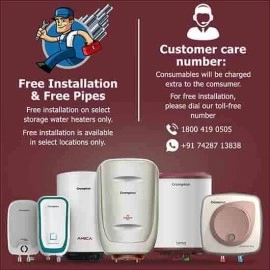 Crompton Versa ASWH-3515 15-Litre 5 Star Rated Storage Water Heater Geyser (White),Wall