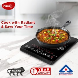 Pigeon Rapido Touch DX Induction Cooktop(Black, Touch Panel)