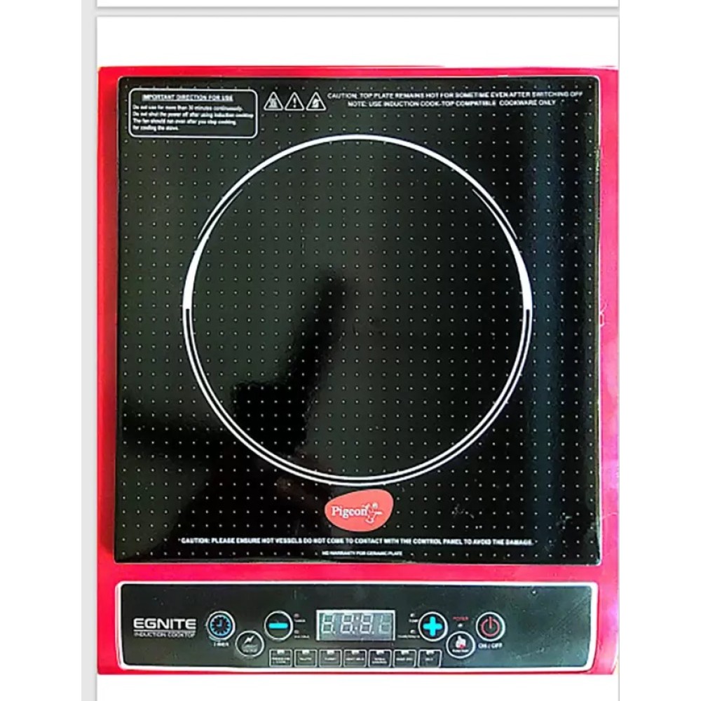 Pigeon Egnite 1800W Induction Cooktop(Black, Push Button)