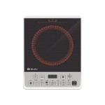 Bajaj Majesty Icx Pearl 1900W Induction Cooktop With Pan Sensor And Voltage Pro Technology, Crystal Glass, Black