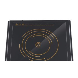 Bajaj Popular Ultra 1400W Induction Cooktop with Pan Sensor and Voltage Pro Technology, Black, Radiant