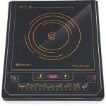 Bajaj Popular Ultra 1400W Induction Cooktop with Pan Sensor and Voltage Pro Technology, Black, Radiant