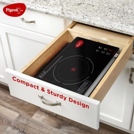 Pigeon Radiant Infrared Cooktop 2000 Watt, Compatible for all cooking utensils, Black, Medium