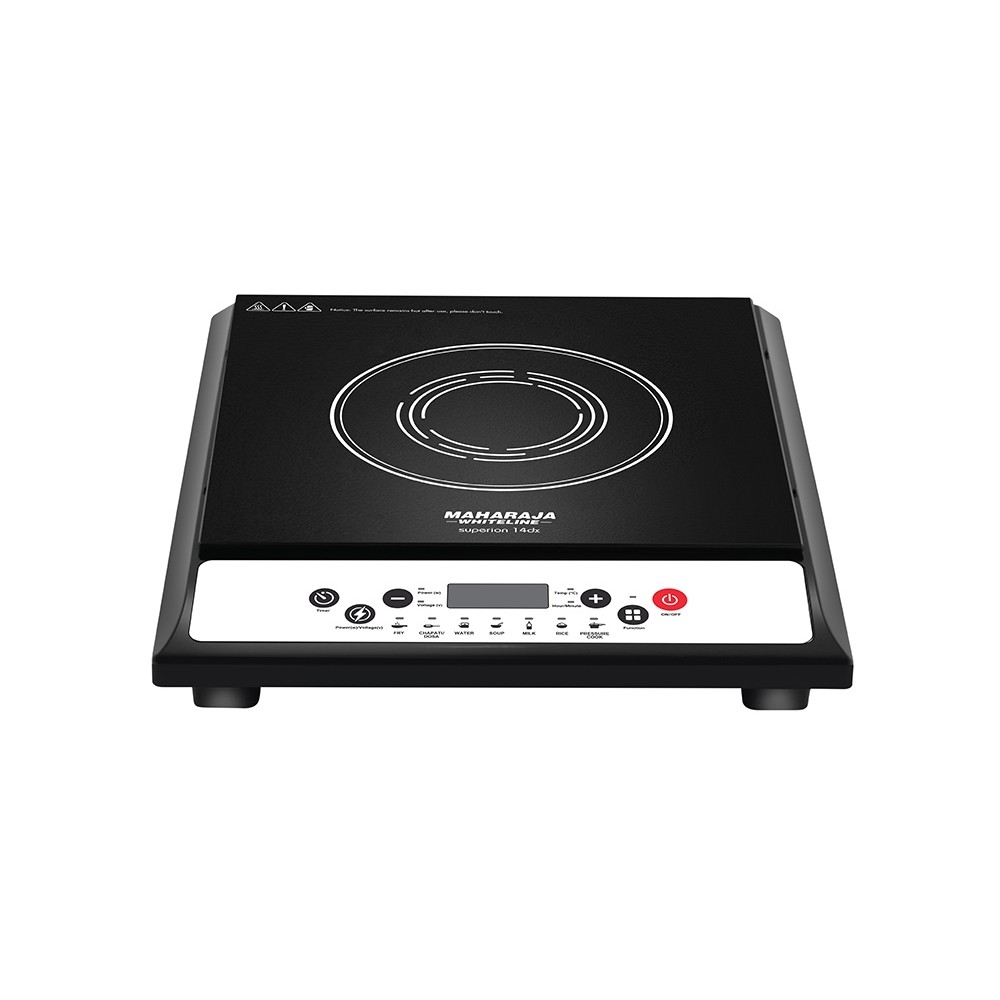 Maharaja Whiteline Superion 14DX 1400-Watt Induction Cooktop with Pan Sensor Technology,Black