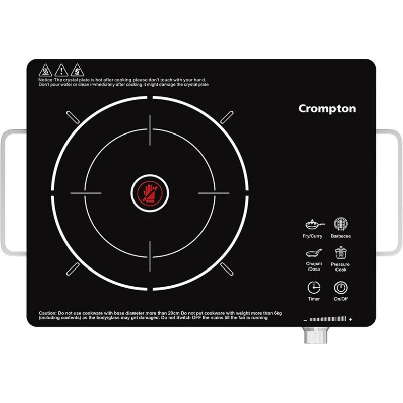 Crompton 2200 W Infrared Cooktop Touch Panel Silver, ACGIC-INFRSERV2200