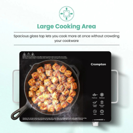 Crompton 2200 W Infrared Cooktop Touch Panel Silver, ACGIC-INFRSERV2200