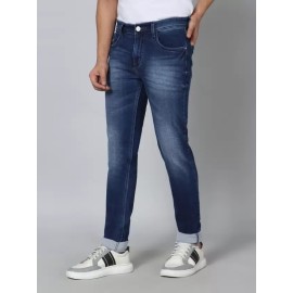 Men Regular Mid Rise Dark Blue Jeans (RJD225)