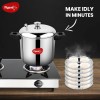 Pigeon Stainless Steel Idly Maker 6 Plates Compatible with Induction and Gas Stove