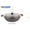 Nelkon Nonstick Deep Kadhai Stainless Steel Heathy Cooking  (Medium 215 mm)