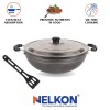 Nelkon Nonstick Deep Kadhai Stainless Steel Heathy Cooking  (Medium 215 mm)