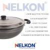 Nelkon Nonstick Deep Kadhai Stainless Steel Heathy Cooking (Large 235 mm)
