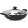 Pigeon Non Stick with SS Lid 300 mm Kadai 30 cm diameter with Lid 3 L capacity  (Aluminium, Non-stick)