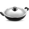 Pigeon Non Stick with SS Lid 300 mm Kadai 30 cm diameter with Lid 3 L capacity  (Aluminium, Non-stick)
