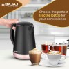 Bajaj KTP 1.7 Litre Electric Kettle Concealed Element Stainless Steel 304 Food Grade Inner Body  Auto Shut-Off Dry Boil Mechanism 2 Years Warranty Double Wall/Gold