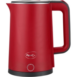 Pigeon Evoke Electric Kettle with Stainless Steel Body, 1.8 litre, used for boiling Water, making tea and coffee, instant noodles, soup etc. (Red)