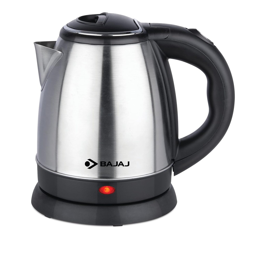 Bajaj 1.8L SS Electric Kettle (Black and Silver)