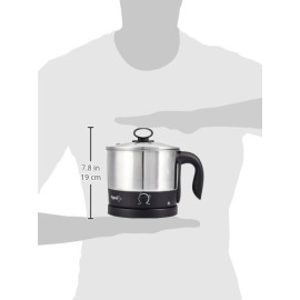 Pigeon Kessel Multipurpose Kettle 1.2 litres with Stainless Steel Body,600 Watt (Black & Silver)