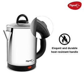 Pigeon Hot Stainless Steel Electric Kettle,1.7 Litre,with 1500 Watt,Silver,Large