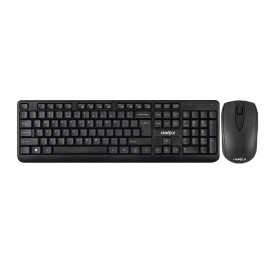 Frontech FT-1603 Wireless Keyboard and Optical Wired Mouse Combo USB Receiver (Black)