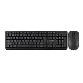 Frontech FT-1603 Wireless Keyboard and Optical Wired Mouse Combo USB Receiver (Black)