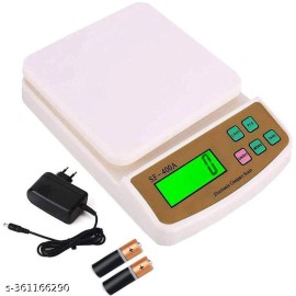 10Kg Weight Machine with Fast Response Sensor for Home, Kitchen Weighing Scale (White)