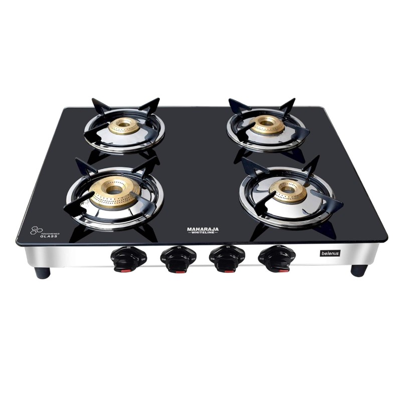 Maharaja Whiteline Belenus 4 Burner GS-111 Gas Cooktop -2 Years Warranty