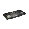 Maharaja Whiteline Solana 3 Burner Gas Cooktop, Black