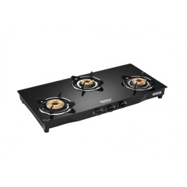 Maharaja Whiteline Solana 3 Burner Gas Cooktop, Black