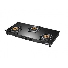 Maharaja Whiteline Solana 3 Burner Gas Cooktop, Black