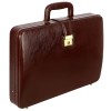 Hyatt Leather Accessories Natural Leather Briefcase for Men 24 liters Capacity (Italian Brown)