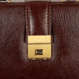 Hyatt Leather Accessories Natural Leather Briefcase for Men 24 liters Capacity (Italian Brown)