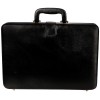 Hyatt Leather Accessories Natural Leather Briefcase for Men 24 liters Capacity (Black)