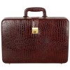 Hyatt Leather Accessories Natural Leather Briefcase for Men 24 liters Capacity (Choco Brown)