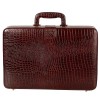 Hyatt Leather Accessories Natural Leather Briefcase for Men 24 liters Capacity (Choco Brown)